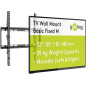 goobay Support TV Mural Fixe 32-55 Pouces Ultra-Plat 20,5 mm VESA 400x400 Jusqu'à 35 kg - Basic Fixed M - 49730 goobay Support TV Mural Fixe 32-55 Pouces Ultra-Plat 20,5 mm VESA 400x400 Jusqu'à 35 kg - Basic Fixed M - 49730