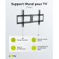 goobay Support TV Mural Fixe 43-100 Pouces Ultra-Plat 29 mm VESA 600x400 Jusqu'à 70 kg - Basic FIXED XL - 49742
