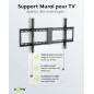 goobay Support TV Mural Fixe 43-100 Pouces Ultra-Plat 29 mm VESA 600x400 Jusqu'à 70 kg - Basic FIXED XL - 49742