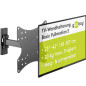 goobay Support TV Mural Orientable 23-42 Pouces 180° Inclinable VESA 200x200 Jusqu'à 20 kg - Orientation Totale S - 49713