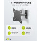 goobay Support TV Mural Orientable 23-42 Pouces 180° Inclinable VESA 200x200 Jusqu'à 20 kg - Orientation Totale S - 49713