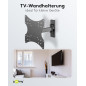 goobay Support TV Mural Orientable 23-42 Pouces 180° Inclinable VESA 200x200 Jusqu'à 20 kg - Orientation Totale S - 49713