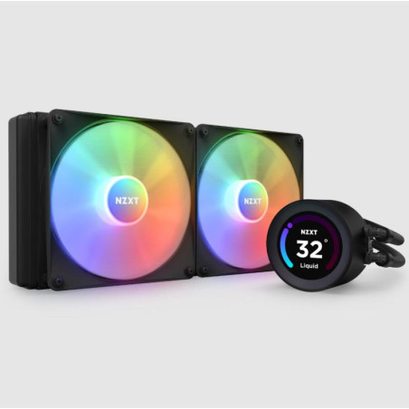NZXT Kraken Elite 280 RGB RL-KR28E-B1 280mm AIO CPU Cooler Customizable 2.36" LCD Display High Performance Pump 2 x F140 RGB Cor