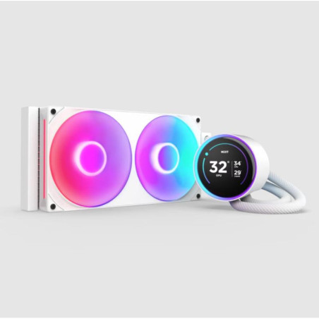 NZXT Kraken Elite 280 RGB - RL-KR28E-W1 - Refroidisseur pour processeur AIO de 280 mm - Écran LCD de 2,36 pouces personnalisable