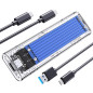 ORICO NVME Boîtier SSD M.2 USB-C USB3.1 Gen2 10Gbps Transparent Boîtier Externe de Adaptateur pour Disque Dur de 2280 PCI-E M2 M ORICO NVME Boîtier SSD M.2 USB-C USB3.1 Gen2 10Gbps Transparent Boîtier Externe de Adaptateur pour Disque Dur de 2280 PCI-E M2 M
