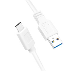 LOGILINK CU0177 Cable USB 3.2 GEN1X1, USB-A Macho A USB-C Macho, Blanco, 3M