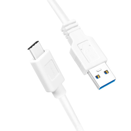 LOGILINK CU0177 Cable USB 3.2 GEN1X1, USB-A Macho A USB-C Macho, Blanco, 3M