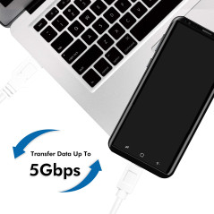 LOGILINK CU0177 Cable USB 3.2 GEN1X1, USB-A Macho A USB-C Macho, Blanco, 3M