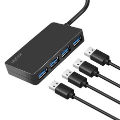 LogiLink Hub USB 3.2 (Gen1) 4 Ports avec Protection Contre Les surintensités et Les surtensions