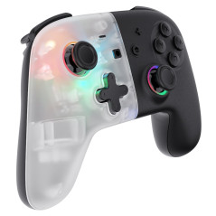 Oniverse Manette Switch sans fil White Star - Manette Switch Pro - Manette LED Bluetooth pour Switch, Switch OLED, Switch Lite (