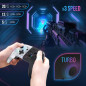 Oniverse Manette Switch sans fil White Star - Manette Switch Pro - Manette LED Bluetooth pour Switch, Switch OLED, Switch Lite (