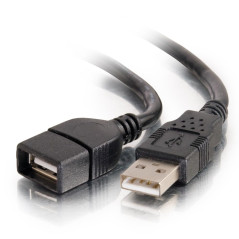 C2G /Cables to Go 52108 Câble d'extension USB 2.0 A mâle vers femelle A Noir 3 m
