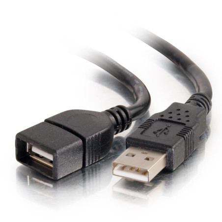 C2G /Cables to Go 52108 Câble d'extension USB 2.0 A mâle vers femelle A Noir 3 m