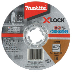 Disque à Tronçonner Métal/Inox Ø125 mm X-LOCK - MAKITA E-00418