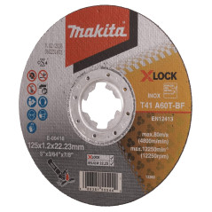 Disque à Tronçonner Métal/Inox Ø125 mm X-LOCK - MAKITA E-00418