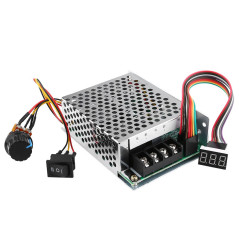 Walfront Moteur Speed Controller, DC10 V-55 V PWM Brushed DC Moteur Contrôleur Réglable Driver CW CCW Réversible Switch Écran à
