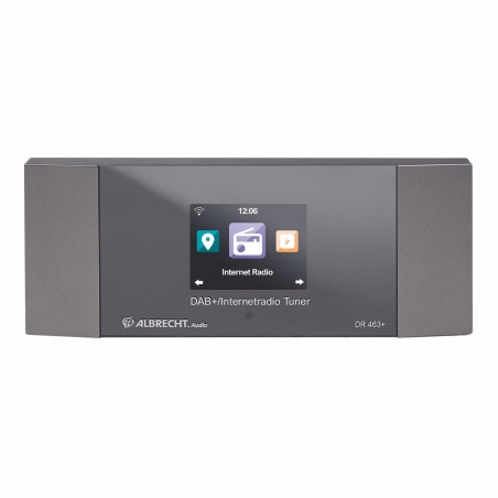 Albrecht DR 463 Adaptateur pour Radio Internet Dab+, FM Bluetooth, DLNA, Radio Internet, WiFi Compatible DLNA Argent