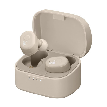 JVC écouteurs True Wireless, Embouts à mémoire de Forme, résistant à l'eau (IPX5), Bluetooth 5.1, HA-A11T-T (Marron)