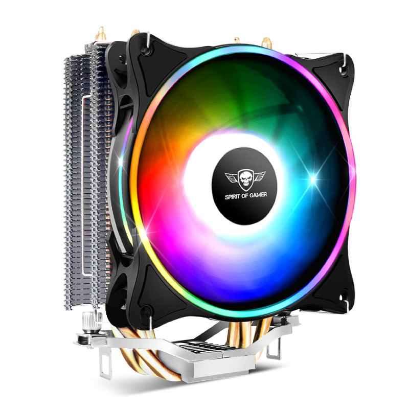 SPIRIT OF GAMER - AIRCOOLER 120 MM ARGB - Ventirad pour Processeurs Intel Et AMD – Rétro-Eclairage RGB Adressable 3 Pin / 5 Volt SPIRIT OF GAMER - AIRCOOLER 120 MM ARGB - Ventirad pour Processeurs Intel Et AMD – Rétro-Eclairage RGB Adressable 3 Pin / 5 Volt