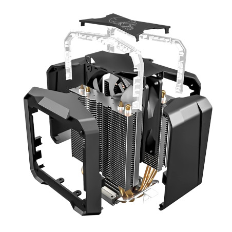 Spirit Of Gamer - AIRCOOLER PRO RGB - Ventirad Pour Processeurs Intel Et AMD – Rétro-Eclairage RGB Adressable 3 Pin / 5 Volts –