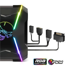 Spirit Of Gamer - AIRCOOLER PRO RGB - Ventirad Pour Processeurs Intel Et AMD – Rétro-Eclairage RGB Adressable 3 Pin / 5 Volts – 