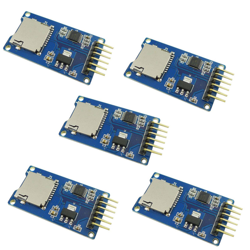 Aihasd 5PCS SPI Lecteur Micro Memoire SD TF Carte memoire Carte Module Bouclier Aihasd 5PCS SPI Lecteur Micro Memoire SD TF Carte memoire Carte Module Bouclier