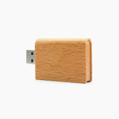 Ulticool - Livre en Bois 8 GB USB - Flash Drive 8 Go – Mémoire Stick Stockage de Données – Clé – Marron