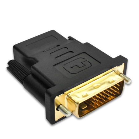 luoshaPUCY Adaptateur DVI vers HDMI, Adaptateur HDMI Femelle vers DVI mâle (24+1, Noir) 1080P Full HD
