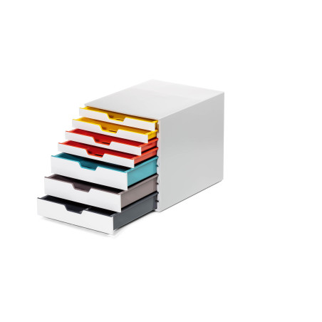 DURABLE - VARICOLOR MIX 7 - Module de classement - 7 Tiroirs - Casier de rangement bureau - Pour documents au Format A4+- 1 pièc