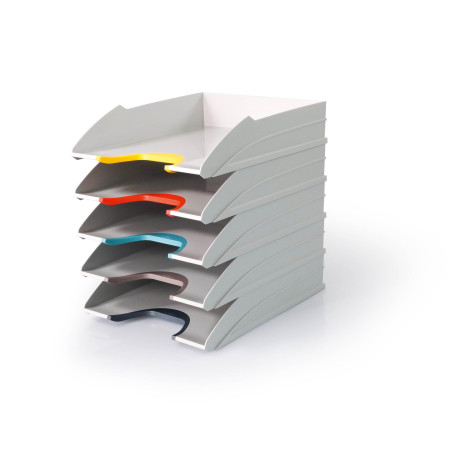 DURABLE - VARICOLOR MIX - Corbeilles à courrier - Pour l'organisation et le classement de documents - Rangement bureau - Pour do