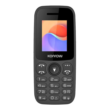 Konrow - Moby - Téléphone GSM 2G Double SIM - Écran 1,77'', Mèmoire 32 Mo Extensible, Bluetooth 2.1, Micro USB, Batterie 600 Mah