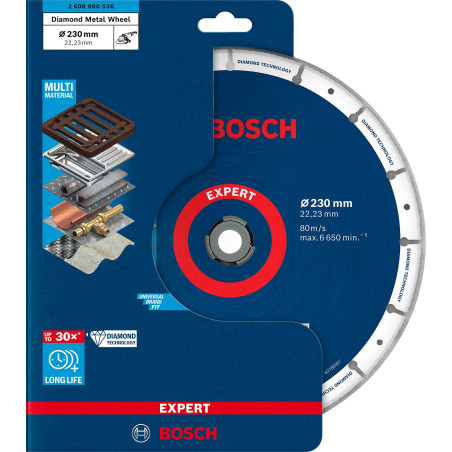 Bosch Accessories 1x Disque à tronçonner de grande taille Expert Diamond Metal Wheel (pour Fonte, Ø 230 mm, Accessoire Grande me