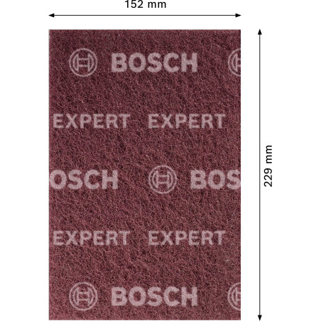 Bosch 1x Tampons en non-tissé EXPERT N880 (pour Tôles en acier, Acier inoxydable, Ø 152 x 229 mm, Medium A, Professional Accesso