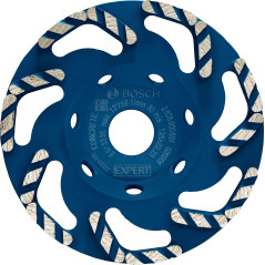 Bosch 1x EXPERT Concrete Diamond Grinding Heads (pour Béton, Béton, Ø 125 mm, Professional Accessoire Meuleuse à béton)