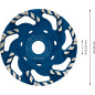 Bosch 1x EXPERT Concrete Diamond Grinding Heads (pour Béton, Béton, Ø 125 mm, Professional Accessoire Meuleuse à béton) Bosch 1x EXPERT Concrete Diamond Grinding Heads (pour Béton, Béton, Ø 125 mm, Professional Accessoire Meuleuse à béton)