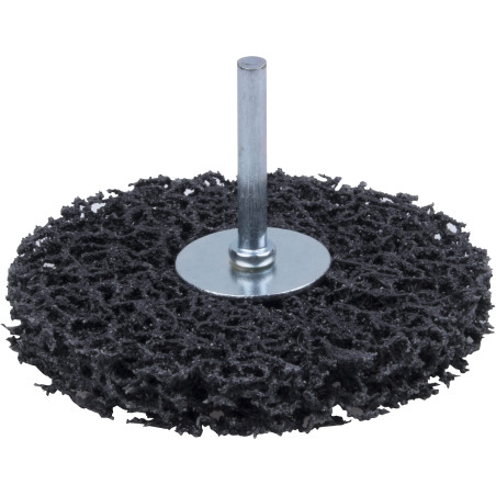 wolfcraft 1674000 1 Roue de Décapage Universelle Ø 100 Mm, Queue Ø 6 Mm, Hauteur Polissoir 13 Mm argent
