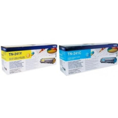 BROTHER TN-241Y | Cartouche de Toner Original | Jaune & TN-241C | Cartouche de Toner Original | Cyan