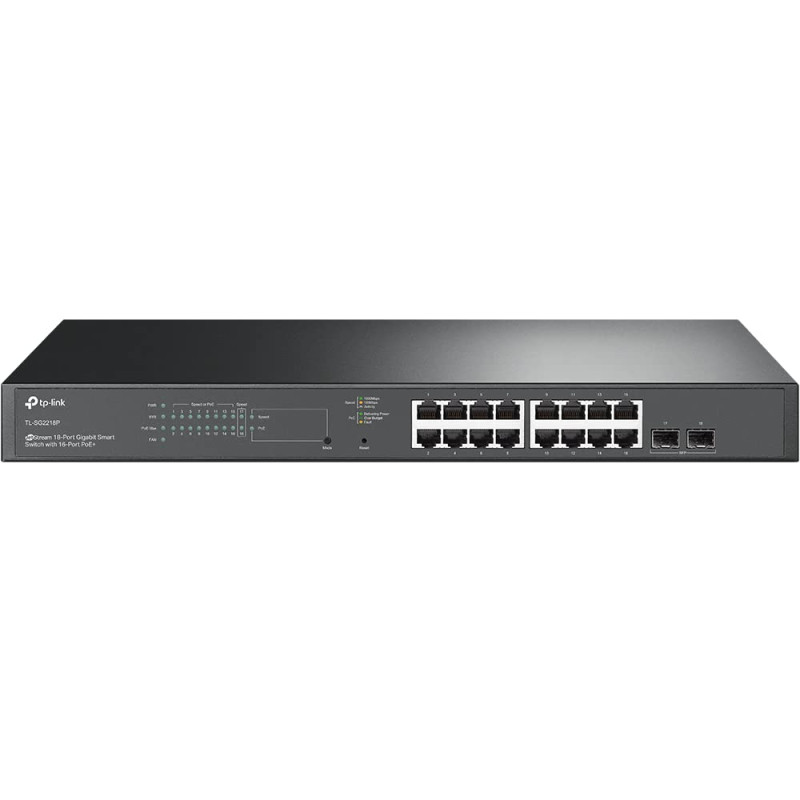 TP-Link Switch TL-SG2218P 18xGBit/2xSFP Smart Managed Omada SDN PoE+ Rack Mountable TP-Link Switch TL-SG2218P 18xGBit/2xSFP Smart Managed Omada SDN PoE+ Rack Mountable