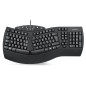Perixx PERIBOARD-512, Grand Clavier Ergonomique Filaire USB pour Windows – Noir, AZERTY
