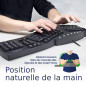 Perixx PERIBOARD-512, Grand Clavier Ergonomique Filaire USB pour Windows – Noir, AZERTY
