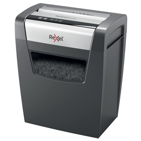 Rexel 2104571EU Momentum X410 - Destructeur de Documents Coupe Croisée Sécurité P4, Capacité 11-10 Feuilles (70-80 g/m²), Corbei
