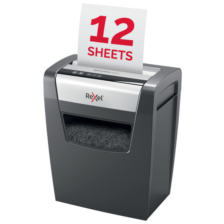 Rexel Momentum X312 - Destructeur de Documents Coupe Croisée Sécurité P3, Capacité 13-12 Feuilles (70-80 g/m²), Corbeille 23 lit