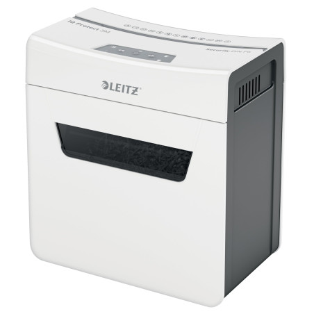 Leitz IQ 80930000 3M Premium - Destructeur de Documents Coupe Micro Sécurité P5, Capacité 3 Feuilles, Corbeille 10 litres, Blanc