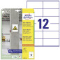 Avery Zweckform l7875–20 Papier antidérapante Étiquettes, 105 x 48 mm, 20 feuilles/240 étiquettes Blanc Avery Zweckform l7875–20 Papier antidérapante Étiquettes, 105 x 48 mm, 20 feuilles/240 étiquettes Blanc