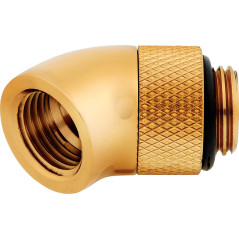 Corsair Hydro X Series Adaptateur Rotatif 45 Degrés, Lot de 2 (Filetages G1/4 BSPP, Durabilité en Laiton Massif, Mécanisme de Ro