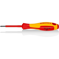 KNIPEX Tournevis pour vis à tête cruciforme Phillips poignée isolante bi-matière, certifiée VDE 162 mm, 98 24 00