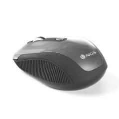 NGS Haze - Souris sans Fil 2.4GHz, Souris USB pour Ordinateur ou Laptop avec 3 Boutons et Scroll Métalique, 800/1600dpi, Gris
