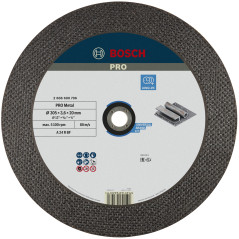 Bosch 1x Disque à tronçonner PRO Metal Longlife pour tronçonneuse thermique et alésage 20 mm (pour Acier, Ø 305 mm, Professional