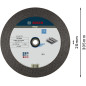 Bosch 1x Disque à tronçonner PRO Metal Longlife pour tronçonneuse thermique et alésage 20 mm (pour Acier, Ø 305 mm, Professional Bosch 1x Disque à tronçonner PRO Metal Longlife pour tronçonneuse thermique et alésage 20 mm (pour Acier, Ø 305 mm, Professional