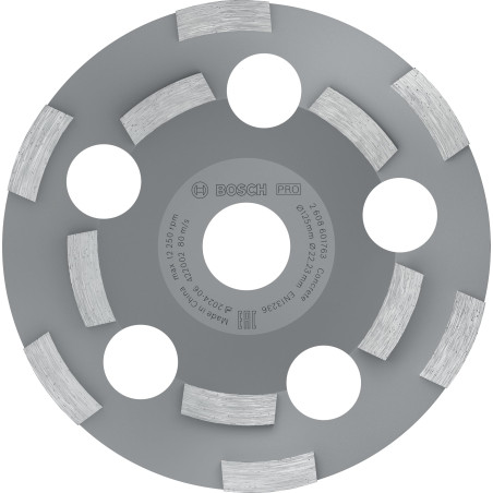 Bosch 1x Meules assiettes diamantées PRO Abrasive pour alésage 22,23 et meuleuses à béton (pour Briques silicocalcaires, Brique,